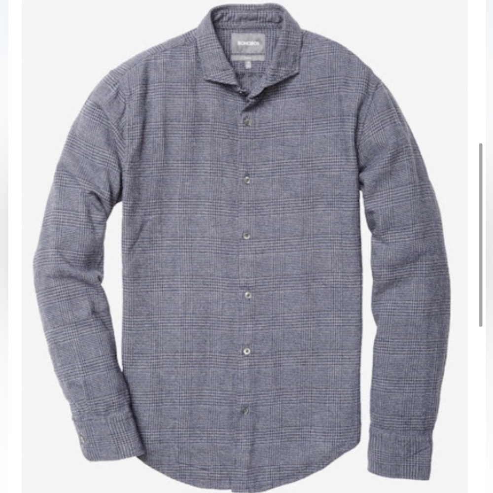 Bonobos the Unbutton-Down Shirt MediumTailored slim fit in Navy Glen plaid